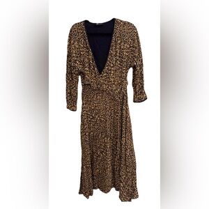 Zara Animal Print Midi Dress
